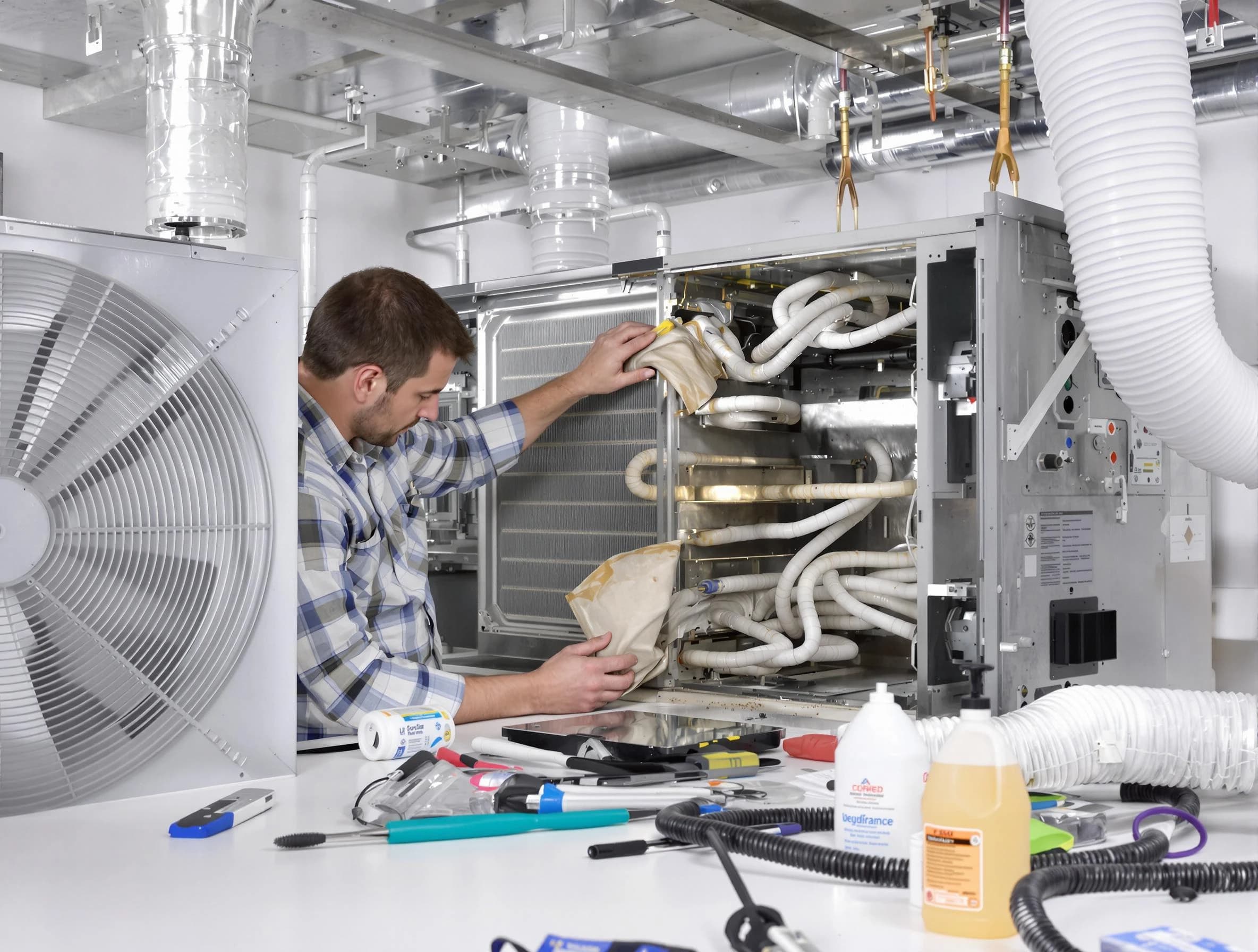 El Cerro Air Duct Cleaning specialist performing precision AC coil cleaning in El Cerro