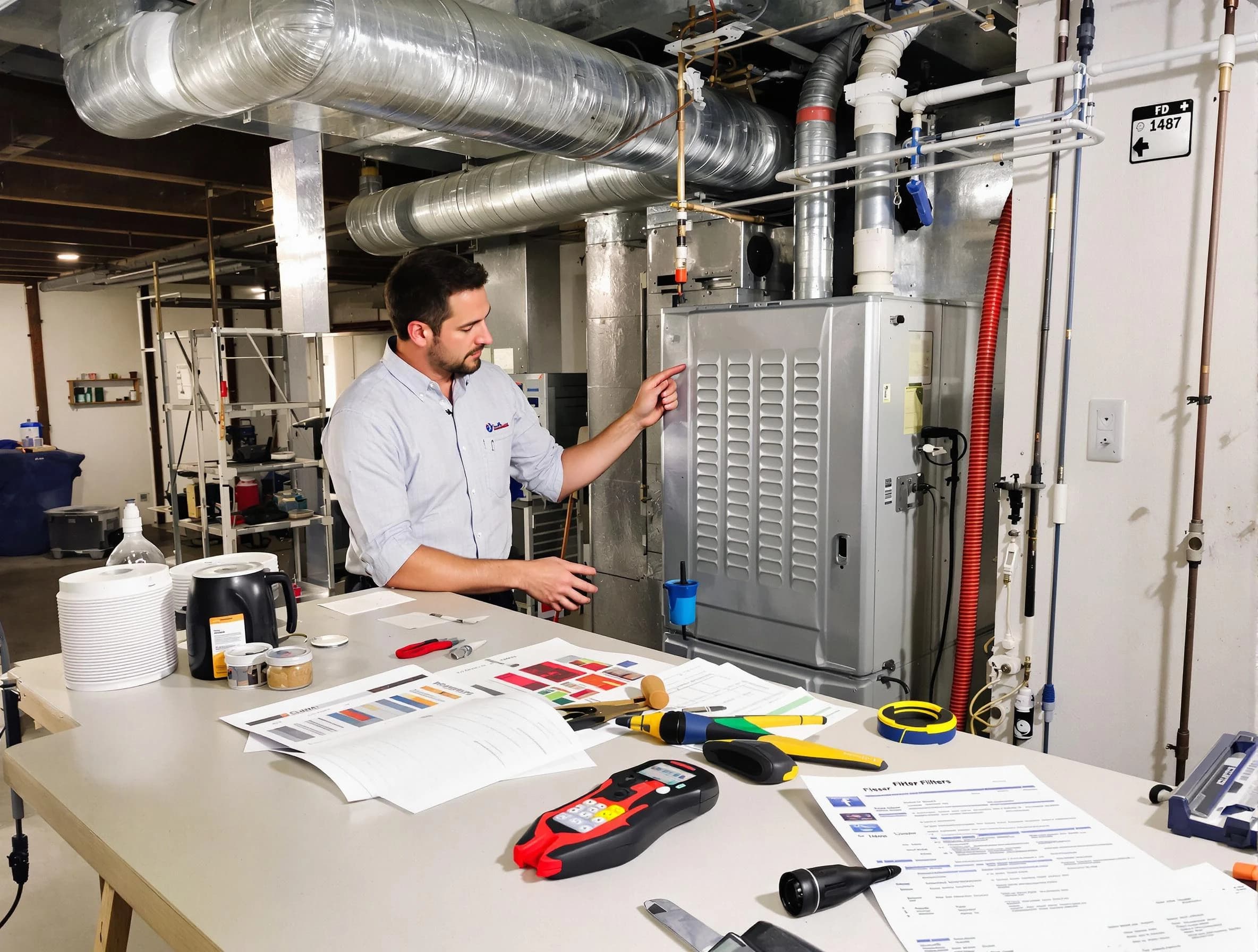 El Cerro Air Duct Cleaning inspector conducting detailed filter system evaluation using professional diagnostic tools in El Cerro
